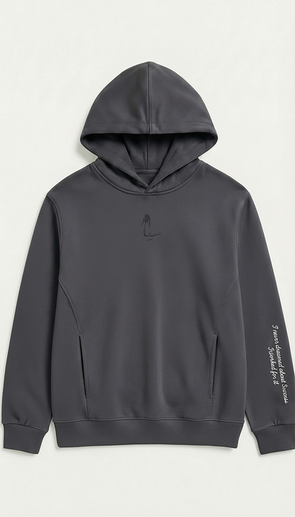 GREY HOODIE - Worked FOR IT QUOTE