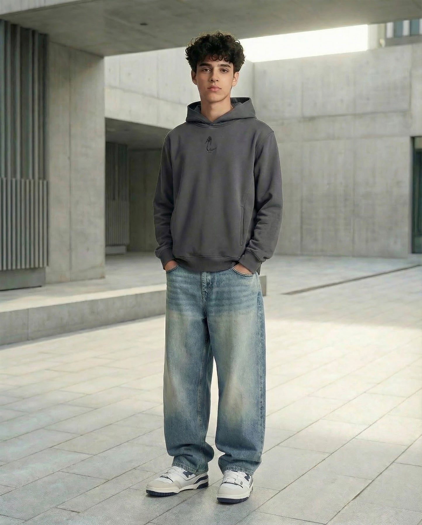 GREY HOODIE - Worked FOR IT QUOTE