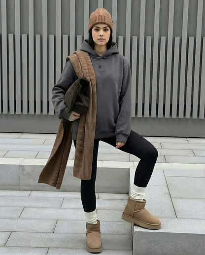 GREY HOODIE - Worked FOR IT QUOTE