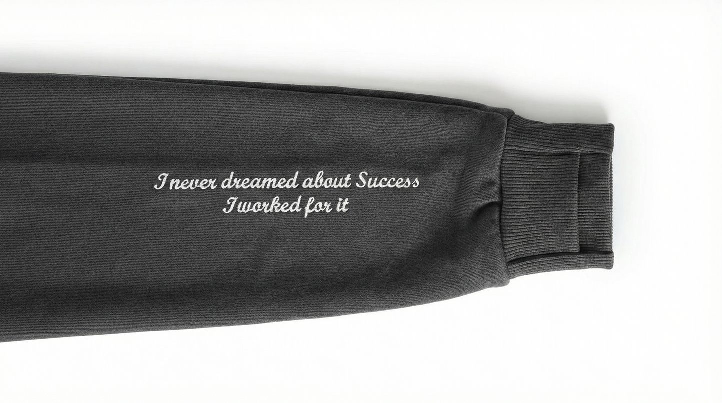 GREY HOODIE - Worked FOR IT QUOTE