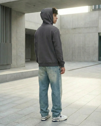 GREY HOODIE - Worked FOR IT QUOTE